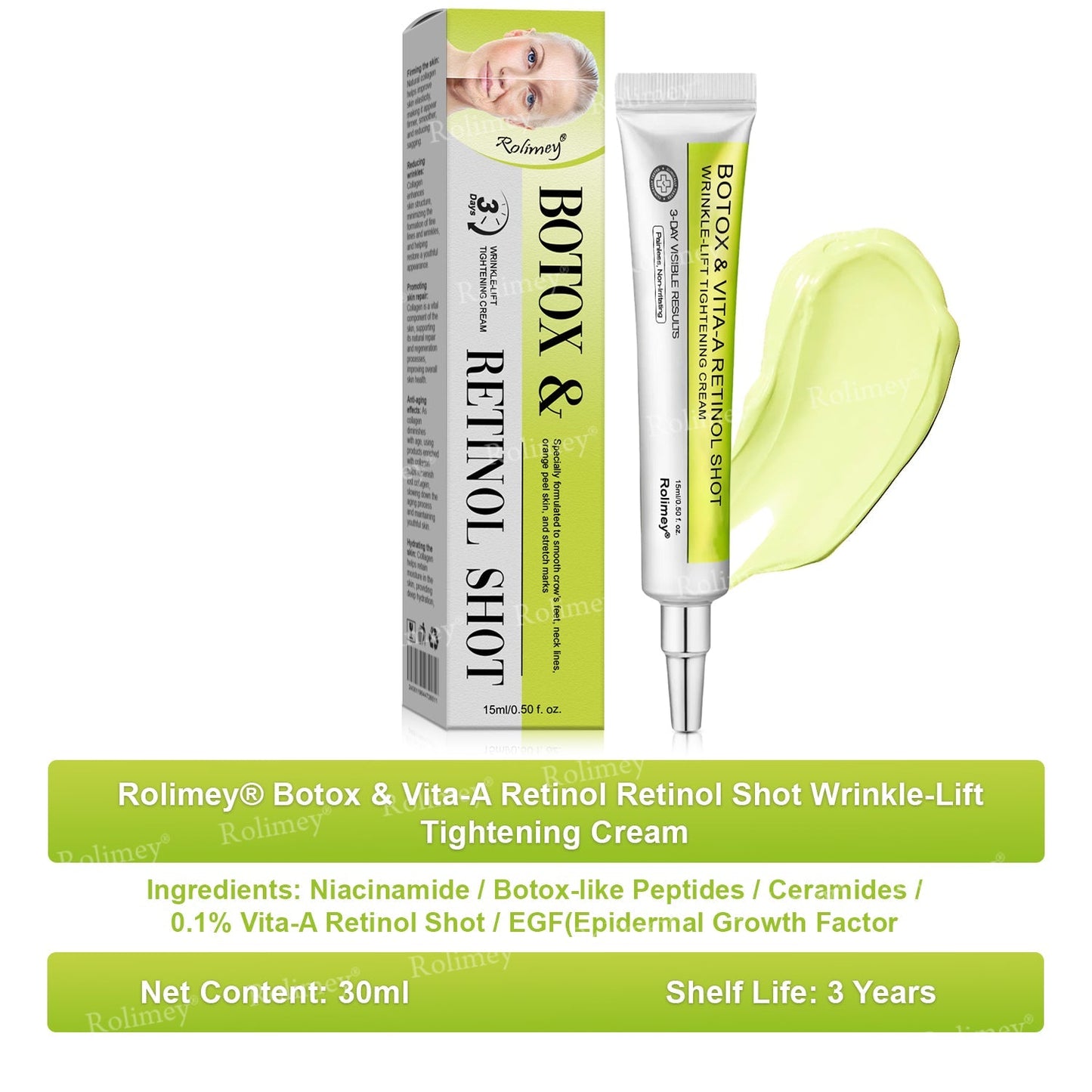 🇬🇧Made and shipped from the UK👉Rolimey® Botox & Vita-A Retinol Shot Wrinkle-Lift Tightening cream - Last Day Promotion 70% OFF