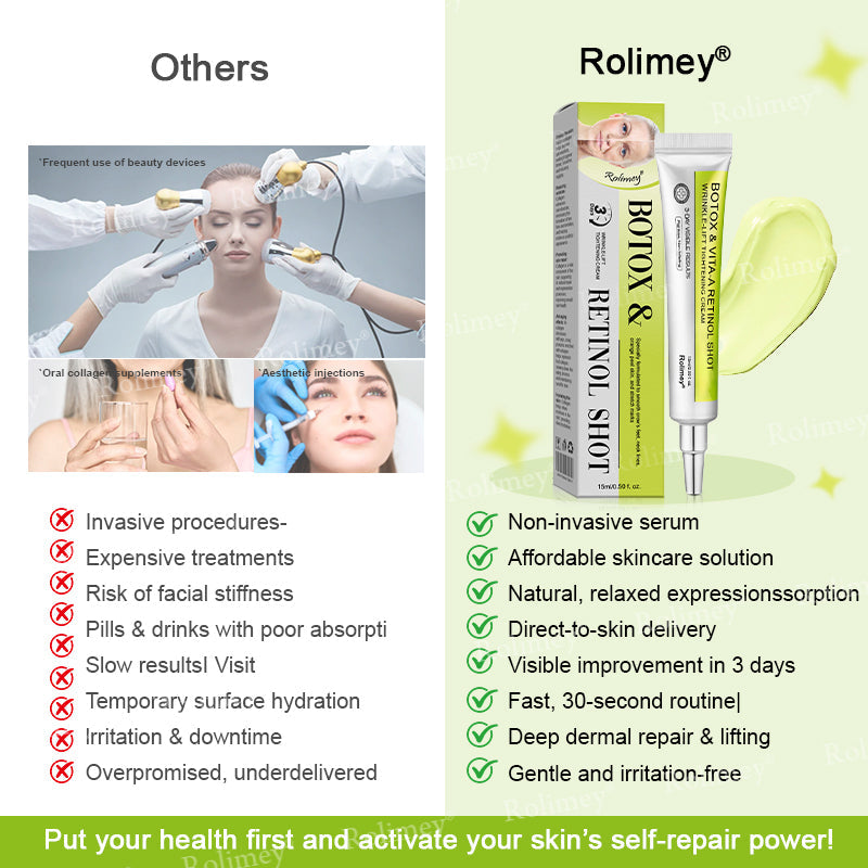 🇬🇧Made and shipped from the UK👉Rolimey® Botox & Vita-A Retinol Shot Wrinkle-Lift Tightening cream - Last Day Promotion 70% OFF